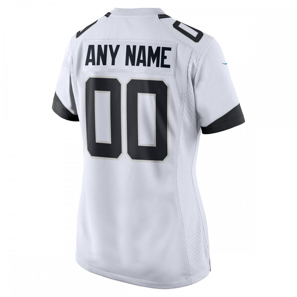 Jacksonville Jaguars Nike Women's Custom Game Jersey - White-GridironStore